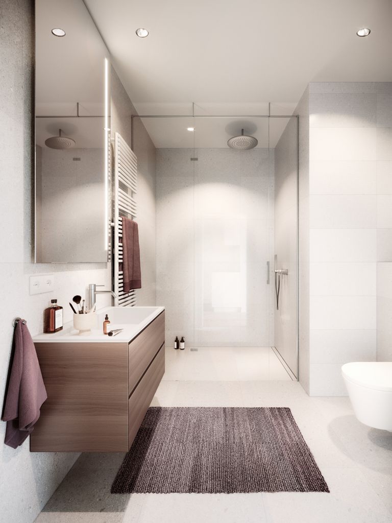 Minimalist and spacious bathroom at FOUR