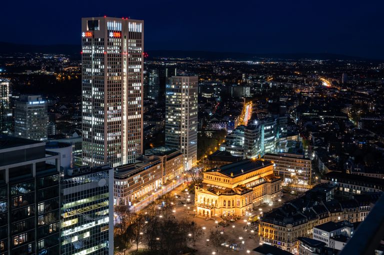 Old and new buildings seen from the FOUR