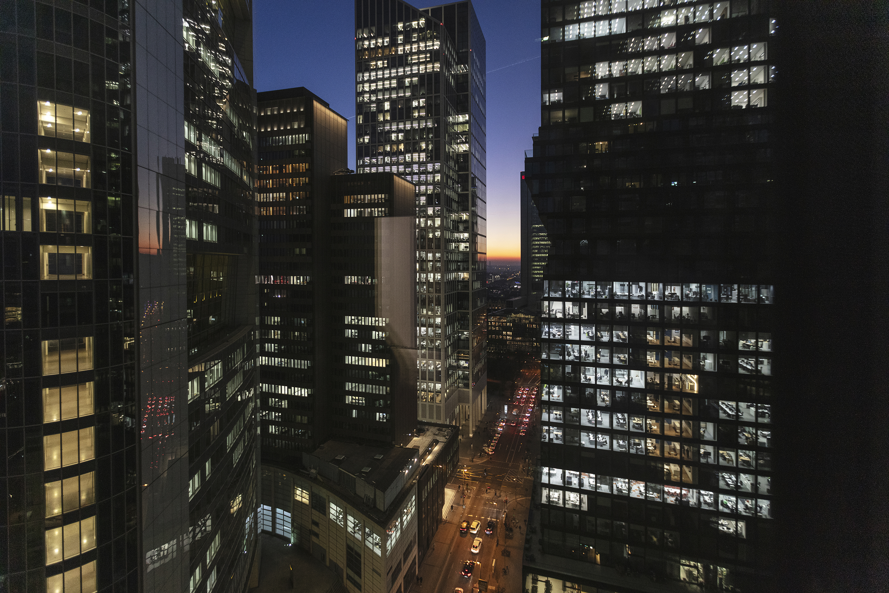 View upon Frankfurt from the FOUR